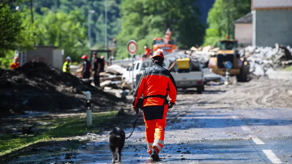 Three missing after heavy storms cause landslide in Switzerland